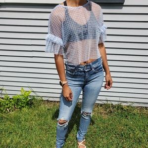 Sheer Cropped tee